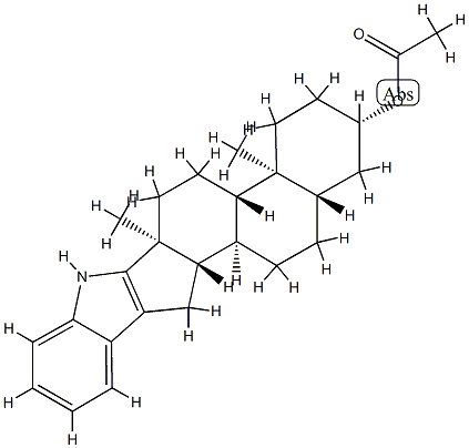 1'H-5α-Androst-16-eno[17,16-b]indol-3β-ol acetate结构式