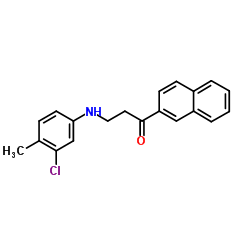 3-[(3-Chloro-4-methylphenyl)amino]-1-(2-naphthyl)-1-propanone structure