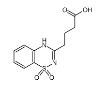 4-(1,1-dioxo-1,2(4)-dihydro-1λ6-benzo[1,2,4]thiadiazin-3-yl)-butyric acid结构式