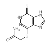 2-[(5-sulfanylidene-3,4,7,9-tetrazabicyclo[4.3.0]nona-1,6,8-trien-2-yl)sulfanyl]acetamide Structure