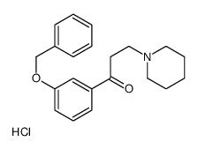 1-(3-phenylmethoxyphenyl)-3-piperidin-1-ylpropan-1-one,hydrochloride Structure