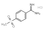 4-(Methylsulfonyl)benzenecarboximidamide hydrochloride structure