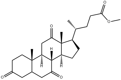 3,7,12-Trioxocholan-24-oic acid methyl ester结构式