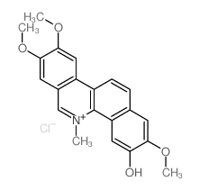 2,8,9-Trimethoxy-5-methyl-5lambda(5)-benzo(c)phenanthridin-3-ol结构式