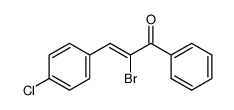 2-bromo-3-(4-chlorophenyl)-1-phenylprop-2-en-1-one结构式