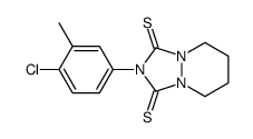 2-(4-chloro-3-methylphenyl)-5,6,7,8-tetrahydro-[1,2,4]triazolo[1,2-a]pyridazine-1,3-dithione Structure