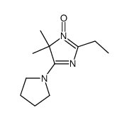 4H-Imidazole,2-ethyl-4,4-dimethyl-5-(1-pyrrolidinyl)-,3-oxide(9CI) Structure