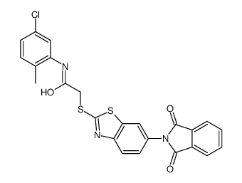 N-(5-chloro-2-methylphenyl)-2-[[6-(1,3-dioxoisoindol-2-yl)-1,3-benzothiazol-2-yl]sulfanyl]acetamide Structure