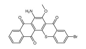 6-amino-10-bromo-7-methoxy-naphtho[2,3-c]thioxanthene-5,8,14-trione Structure