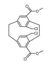 dimethyl 16,46-bis(chloromethyl)-1,4(1,4)-dibenzenacyclohexaphane-12,42-dicarboxylate结构式