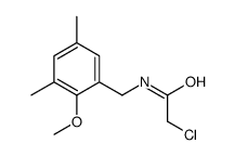 2-chloro-N-[(2-methoxy-3,5-dimethylphenyl)methyl]acetamide结构式