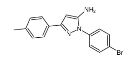 1-(4-Bromophenyl)-3-p-tolyl-1H-pyrazol-5-ylamine结构式