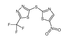 2-[(5-nitro-1,3-thiazol-2-yl)sulfanyl]-5-(trifluoromethyl)-1,3,4-thiadiazole Structure