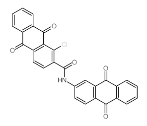 1-chloro-N-(9,10-dioxoanthracen-2-yl)-9,10-dioxo-anthracene-2-carboxamide结构式