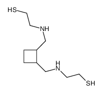 N,N'-Bis(2-mercaptoethyl)-1,2-cyclobutanebis(methanamine)结构式