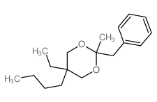 1,3-Dioxane,5-butyl-5-ethyl-2-methyl-2-(phenylmethyl)-结构式