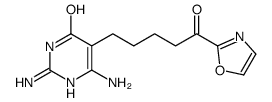 2,6-diamino-5-[5-(1,3-oxazol-2-yl)-5-oxopentyl]-1H-pyrimidin-4-one结构式