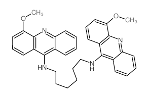 1,6-Hexanediamine,N,N'-bis(4-methoxy-9-acridinyl)- (9CI)结构式