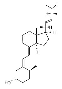 (3aR)-3ar-Methyl-3c-((1R:4R)-1.4.5-trimethyl-hexen-(2t)-yl)-7-[2-((2S)-5t-hydroxy-2r-methyl-cyclohexyliden-(seqcis))-aethyliden-(seqtrans)]-(7atH)-hexahydro-indan Structure