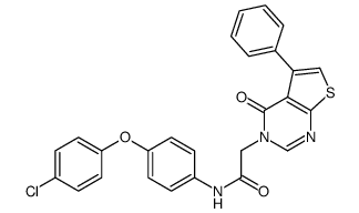 N-[4-(4-chlorophenoxy)phenyl]-2-(4-oxo-5-phenylthieno[2,3-d]pyrimidin-3-yl)acetamide结构式