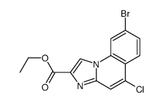 Imidazo1,2-aquinoline-2-carboxylic acid, 8-bromo-5-chloro-, ethyl ester structure