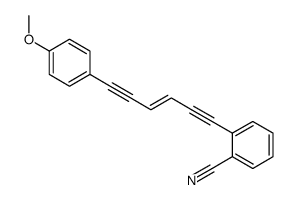 2-[6-(4-methoxyphenyl)hex-3-en-1,5-diynyl]benzonitrile Structure