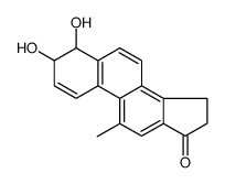 3,4,15,16-tetrahydro-3,4-dihydroxy-11-methyl-17H-cyclopenta(a)phenanthren-17-one结构式