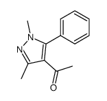 4-acetyl-1,3-dimethyl-5-phenylpyrazole结构式