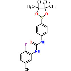 N-(2-Fluoro-5-methylphenyl)-N'-[4-(4,4,5,5-tetramethyl-1,3,2-dioxaborolan-2-yl)phenyl]urea Structure