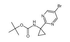 [1-(5-bromo-pyrimidin-2-yl)-cyclopropyl]-carbamic acid tert-butyl ester结构式