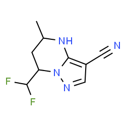 Pyrazolo[1,5-a]pyrimidine-3-carbonitrile, 7-(difluoromethyl)-4,5,6,7-tetrahydro-5-methyl- (9CI)结构式