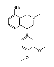 (S)-4-(3,4-Dimethoxy-phenyl)-2-methyl-1,2,3,4-tetrahydro-isoquinolin-8-ylamine结构式