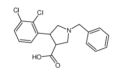 1-benzyl-4-(2,3-dichloro-phenyl)-pyrrolidine-3-carboxylic acid Structure