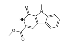 methyl-9 oxo-1 dihydro-1,2 methoxycarbonyl-3 [9H] pyrido[3,4-b]indole结构式