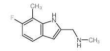 [(6-FLUORO-7-METHYL-1H-INDOL-2-L)METHYL]-METHYLAMINE structure