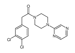 2-(3,4-dichlorophenyl)-1-(4-pyrazin-2-ylpiperazin-1-yl)ethanone Structure