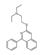 N,N-diethyl-2-(1-phenylisoquinolin-3-yl)sulfanylethanamine Structure