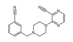 3-[4-[(3-cyanophenyl)methyl]piperazin-1-yl]pyrazine-2-carbonitrile结构式