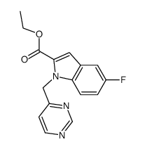 ethyl 5-fluoro-1-[(pyrimid-4-yl)methyl]-1H-indole-2-carboxylate Structure