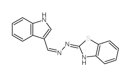 1H-Indole-3-carboxaldehyde,2-(2-benzothiazolyl)hydrazone structure