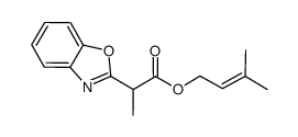 3-methylbut-2-en-1-yl 2-(benzo[d]oxazol-2-yl)propanoate结构式