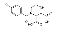 1-(4-chlorobenzoyl)piperazine-2,3-dicarboxylic acid Structure