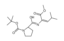 N-butyloxycarbonyl-prolyl-dehydroleucine methyl ester Structure