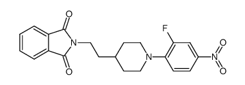 2-{2-[1-(2-fluoro-4-nitrophenyl)piperidin-4-yl]ethyl}isoindoline-1,3-dione Structure