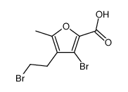 3-Brom-4-(2-bromethyl)-5-methyl-2-furancarbonsaeure结构式