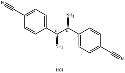 Benzonitrile, 4,4'-[(1S,2S)-1,2-diamino-1,2-ethanediyl]bis-, hydrochloride (1:2) Structure