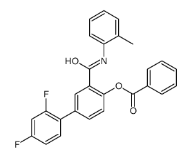 [4-(2,4-difluorophenyl)-2-[(2-methylphenyl)carbamoyl]phenyl] benzoate Structure