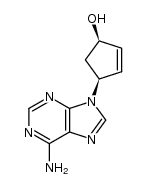 (1R,4S)-4-(6-amino-9H-purin-9-yl)cyclopent-2-enol结构式