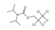 S-((3,4,4-trichloro-1,2-dioxetan-3-yl)methyl) diisopropylcarbamothioate结构式