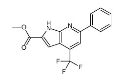 methyl 6-phenyl-4-(trifluoromethyl)-1H-pyrrolo[2,3-b]pyridine-2-carboxylate Structure